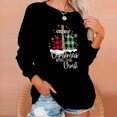 thumbnail image 4 of Sweatshirt de Noël pour Femmes 2023 Hauts Imprimé de Noël Col Rond Pull Blouse Ample Sweatshirt Sans Capuche en Solde, 4 of 7