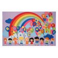 thumbnail image 1 of Tapis rectangle amusant pour enfant ballons éducatifs multicolore nylon, 1 of 2