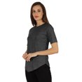thumbnail image 3 of Inkmeso Coupe Régulière Col Rond Uni pour Femmes Manches Courtes Décontractées Tee-Shirt Doux, 3 of 6