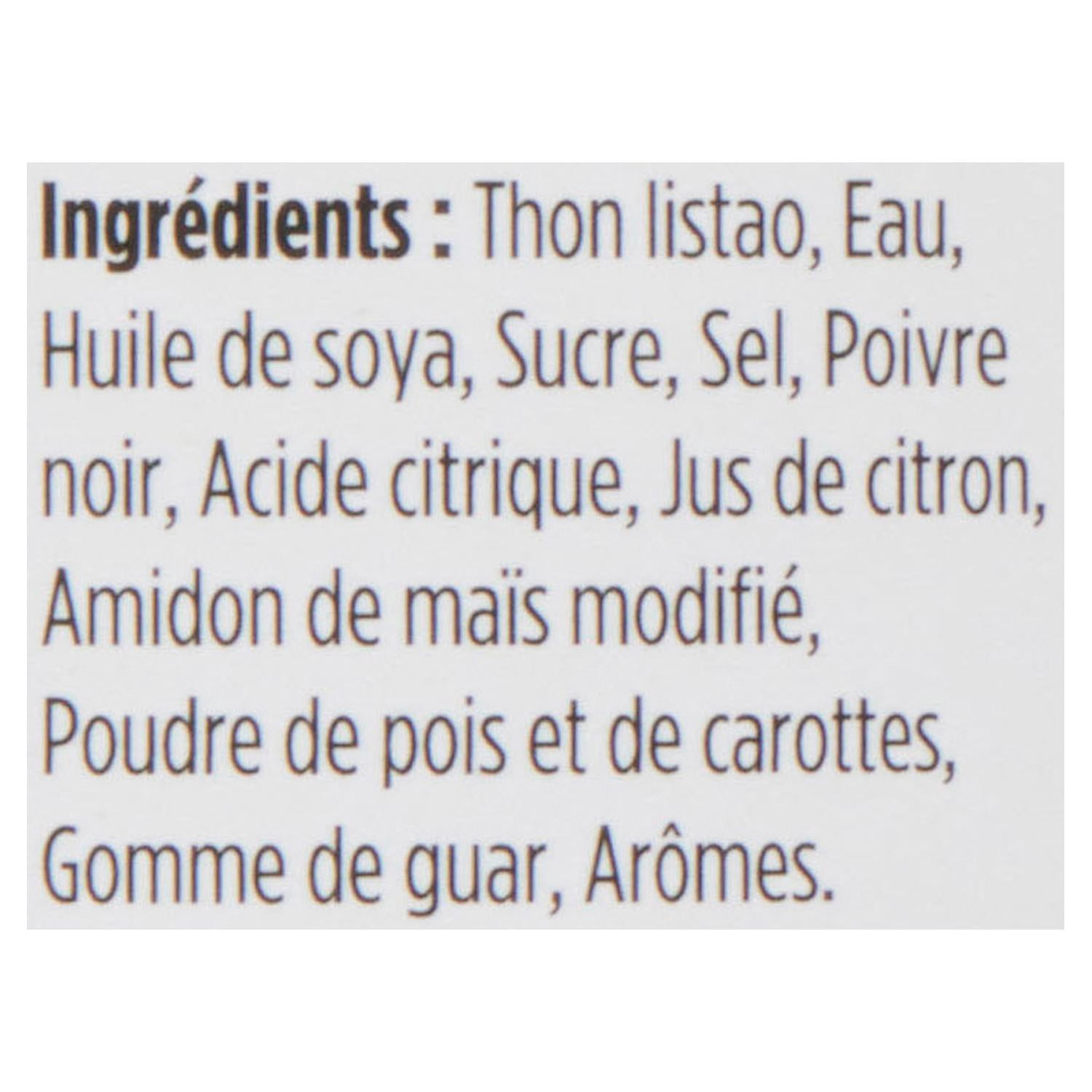Thon pâle émietté Clover Leaf® - au citron et poivre. Poisson sauvage. 18 g protéines par 1 boîte. Prêt à manger. Sans gluten.