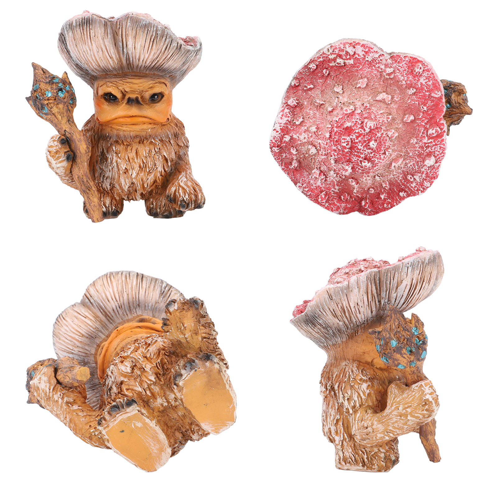 Exquisite Gothic Style Resin Garden Statue, Handcrafted Fairy Mushroom Monster for Home or Office Decor
