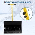 thumbnail image 2 of Pelle à Neige avec Roues – Pousseur Ergonomique Robuste de 29,1 Pouces de Large – Hauteur Réglable, Lame Inclinée à 5 Positions – pour Entrée, Trottoir, Trottoir et Porte – Lame Noire, Poignée Jaune et Roues, Spéc. 36, 2 of 7