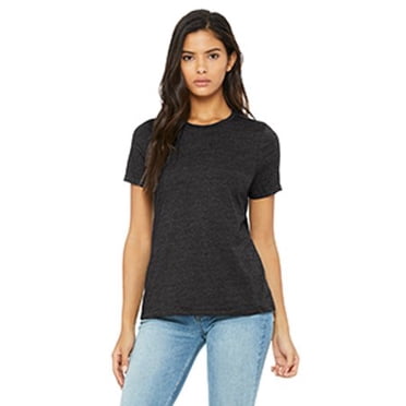 Bella + Canvas T-Shirt à Manches Courtes en CVC Chiné Décontracté pour Femmes