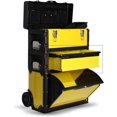 thumbnail image 3 of Toolbox Tool Case Household Large Storage Portable Steel and Plastic Stackable Rolling Upright Trolley with Drawers and Removable Tray Organiser for Tools, 3 of 6