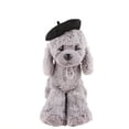thumbnail image 1 of LEEYNEER 1pc Cute Pet Beret Hat for Small Dogs & Cats - Adjustable Fixed Rope  Soft Comfortable Design  Black/Red/Pink  Stylish Photo Props for Costume Parties & Casual Attire  Dog Hats f, 1 of 6