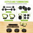 thumbnail image 2 of BeesClover 44Lbs Adjustable 4-In-1 Dumbbell Set, Sand Filled PE Dumbbells with Kettlebell Combo Multi-Function Strength Training Weights Home Gym Equipment for Bench Press Squats and Push-Up Handles, 2 of 8