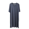 thumbnail image 1 of Birdeem Robes for Men Cotton Pajama Mens Loose V-Neck Solid Color Thin Home Pajama, 1 of 1