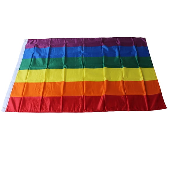 Decorative Flags, Rainbow Flag Polyester Printing Flag Garden Flag Home Decoration 90X150Cm 2Pcs, Flags_ Banners & Accessories