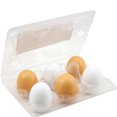 thumbnail image 2 of Bangcool 6PCS Wood Egg Artificial Creative Realistic Kitchen Food Toy Pretend Game Toy, 2 of 10