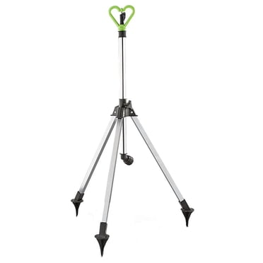 Arroseur Trépied Réglable pour Forêt Tropicale, Parfait pour Pelouse et Jardins, Pulvérisation Tournante de 6 Pi à 50 Pi