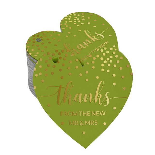 Inkdotpot Gold Foil Paper Hang Tags Thanks From The New Wedding Favor Tags 100 Pieces