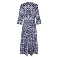 thumbnail image 4 of Pisexur Robe à Manches Courtes à Col en V Mode Femme Été Décontractée Taille Élastique Col en V Imprimé Manches 3/4 Robe Ample Robe Femme en Liquidation, 4 of 6