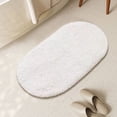 thumbnail image 3 of Maplenight Oval Bathroom Rugs Non Slip Washable 35x24in Soft Absorbent Bath Rugs Quick Dry Anti Mold Shower Rug for Bathroom Floor Tub and Shower White, 3 of 5