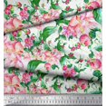 thumbnail image 3 of Soimoi Polyester Crepe Fabric Leaves & Buds Flower Decor Fabric Printed Yard 42 Inch Wide, 3 of 3