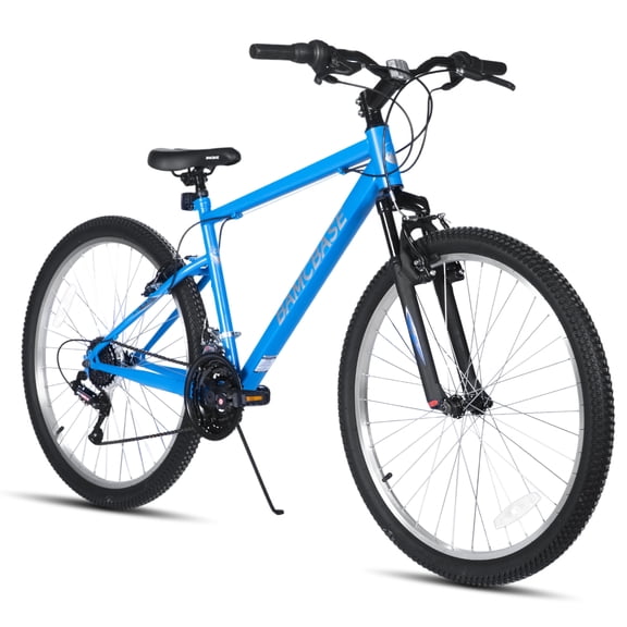 HILAND 26 27 Inch Mountain Bike, Mens Womens MTB with 18 Speeds, High-Tensile Steel Frame, V Brake, Hardtail Bicycle for Adults