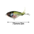 thumbnail image 3 of Lttoisl 3PCS Topwater Bass Fishing Lures Whopper Plopper with Floating Rotating Tail & Barb Treble Hooks - Lifelike Hard Plastic Bait, 75mm, 3 of 8