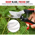 thumbnail image 4 of Pruning Shears Garden Secateurs Set Professional Tree Trimmer Secateurs Steel Sharp Blade Pruning Scissors with Spare Spring Garden Shears Pruners, 4 of 8