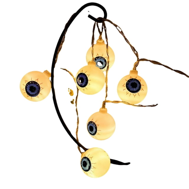 MesaSe 2 Meters 10LED Light Spooky LED Lights Horror Themes Adjustable Light Bat Ghost Pumpkin Shapes Halloween Decor