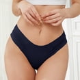 thumbnail image 4 of Penkiiy String pour Femme Mode Aguichant Sans Traces Transparent Taille Basse Culotte String m Noir, 4 of 4