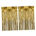 thumbnail image 3 of Abbracc 2 Pcs Rideaux à Franges en Aluminium Décoration pour Célébration Fête Scène Performance Or, 3 of 9