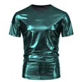 thumbnail image 2 of LUOGENLI T-shirts pour Homme pour Hommes Mode Masculine Tendance Fête Scène Brillant à Manches Courtes Col Rond T-Shirt pour Homme T-shirts pour Homme T-Shirt Graphique Pâques Vert m, 2 of 6