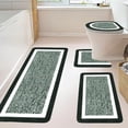 thumbnail image 1 of Bathroom Rugs Sets 4 Piece With Lid Cover Bathroom Shower Rugs With U Shaped Toilet Mat Absorbent Microfiber Plushes Non Slip Bath Rugs Washable Rug, 1 of 7