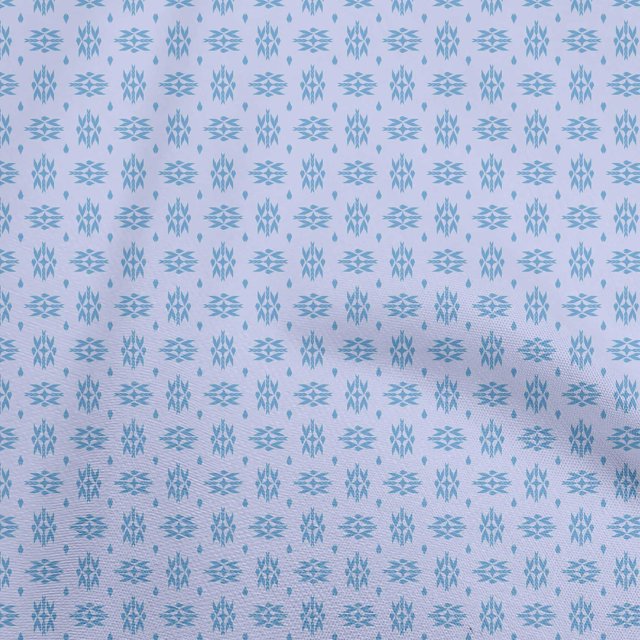 oneOone Polyester Spandex Dusty Blue Fabric Geometric Craft Projects Decor Fabric Printed By The Yard 56 Inch Wide