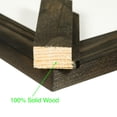 thumbnail image 2 of Rustic Wooden Picture Frame 9x12-100% Natural Solid Eco Distressed Wood for Wall Mounting Tabletop Photo Frame - Charcoal, 2 of 5