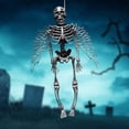 thumbnail image 4 of Halloween Skeleton Prop, Human Full Size Skull Hand Garden Model Decor, Life Size Realistic Human Bones, Can be Suspended from Ceiling, Suitable for Halloween or Prank Themes (D), 4 of 6