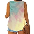 thumbnail image 4 of Womens Plus Size Tank Tops Summer Casual Loose Soft Blouses Sleeveless Solid Color Button Workout Tank Tops Tshirts, 4 of 6