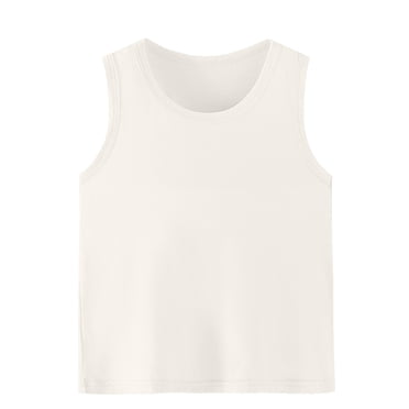 Lenpel Boys Girls' Tank Tops Unisex Toddler Crew Neck Solid Color Sleeveless Undershirts 2-15 Y Summer Casual T-Shirts
