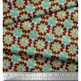 thumbnail image 3 of Soimoi Red Rayon Fabric Multicolor Mandala Print Fabric by Yard 56 Inch Wide, 3 of 5