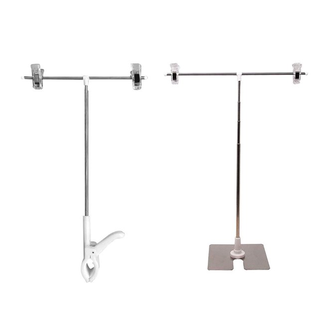 Adjustable Sign Stand with 2Pcs Stainless Steel T-Shaped Display Stand for Outdoor Signs 11.8X5.3X5.3in