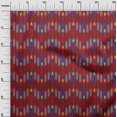 thumbnail image 2 of oneOone Tissu Viscose Chiffon Rayé Ikat Imprimé au Mètre 42 Pouces de Large, 2 of 4