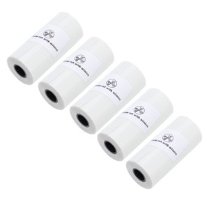 Thermal Printing Paper, Transparent 5 Roll Thermal Paper Strong Adhesive  for Diary Make Lists Take Notes