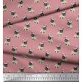 thumbnail image 2 of Soimoi Crepe Silk Fabric Pug Dog Decor Fabric Printed Yard 42 Inch Wide, 2 of 3