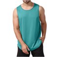 thumbnail image 3 of Yuyuzo Camisoles Sans Manches pour Hommes Col Rond Débardeurs d'Entraînement T-Shirts de Couleur Unie T-Shirts Amples, 3 of 6