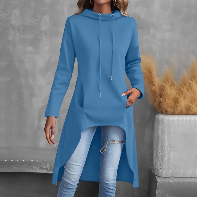 Jusqu'à 50 % de Réduction tumgatte Hauts pour Femmes Sweat à Capuche Manches Longues Design Mode Solide Sweat à Capuche avec Poche Pull d'Automne Vêtements d'Automne Vêtements Athleisure pour Femmes