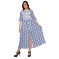 thumbnail image 1 of Moomaya Robe Kurti d'Été à Manches Courtes Imprimée, Tunique Ligne A pour Femmes, 1 of 5