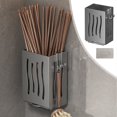 thumbnail image 1 of Chmadoxn Kitchen Storage & Organization, Kitchen Utensil Wall-Mounted Cutlery Racks Plastic Storage Box Chopstick Knives Draining Hooks Multifunctional Organizer Tableware Storage, 1 of 9