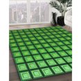 thumbnail image 3 of Ahgly Tapis d'Intérieur Lavable en Machine Carré Vert Émeraude Profond, 6 Pieds Carré, 3 of 7
