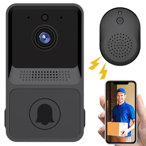 POINTERTECK Remote Video Doorbell Camera Intelligent Visual Doorbell HD Night Vision WiFi Security Doorbell Cameras with Free Cloud Storage Two-Way Calls Recording 2-Way Audio APP C