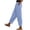 Blue, variant on LOVZFMLL Women's Pants, Elastic Waist Summer Solid Casual Pocket Outing Full Length Pants Black, 2XL