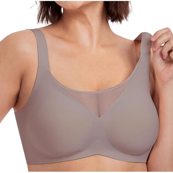 Kyusrd Wirefree Bras for Women Full Coverage No Underwire Everyday Bras Comfortable Wireless Padded Bras