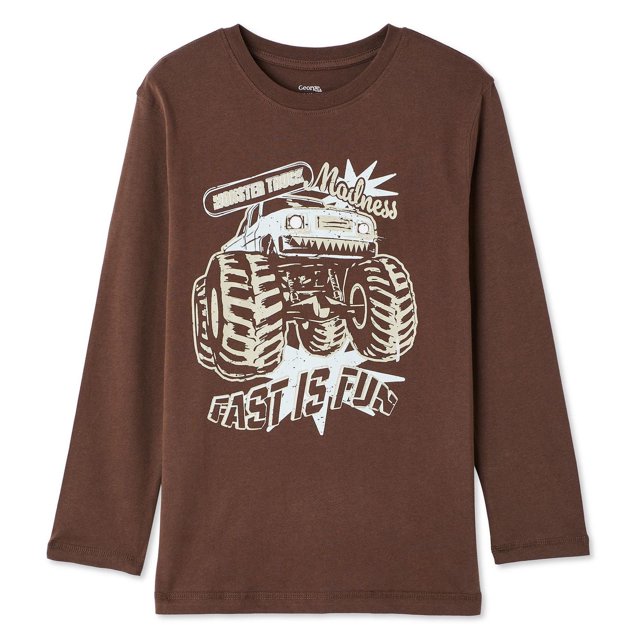T-shirt à manches longues avec imprimé graphique George pour garçons