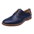 thumbnail image 1 of Mens Fashion Casual Solid Lace Up Leather Wedding Shoes Male Business Shoes, 1 of 8