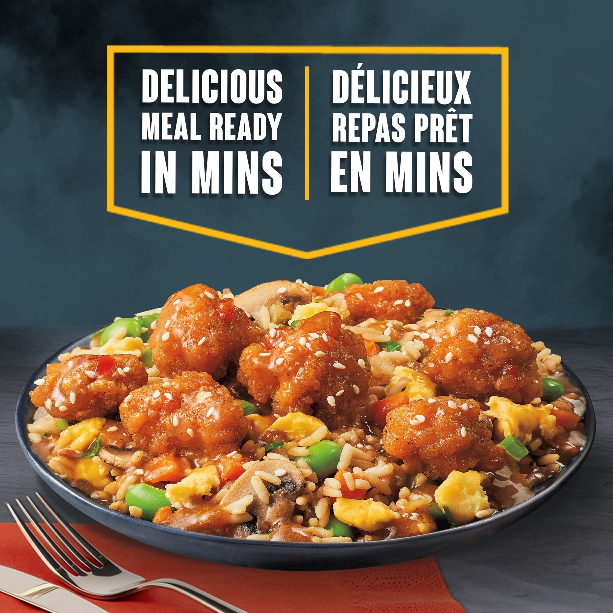 Poulet Frit Épicé À La Sichuanaise Sur Riz Surgelé, Boîte