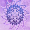 thumbnail image 1 of Ahgly Tapis d'Intérieur Lavable en Machine Carré Transitionnel Fleur Rose, 6 Pieds Carré, 1 of 7