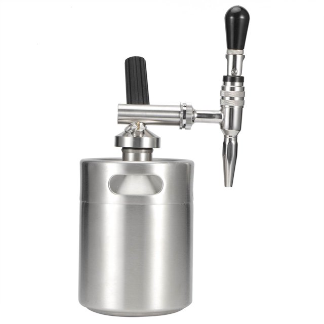 Cafetière à Infusion à Froid, Ensemble de Système de Distributeur de Machine à Café en Fût d'Azote en Acier Inoxydable, Profitez d'Un Café Glacé Moussant à la Maison, Conservez au Réfrigérateur pour le Camping, la Randonnée, le Pique-Nique, le BBQ,