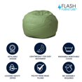 thumbnail image 4 of Small Solid Green Kids Bean Bag Chair, 4 of 9